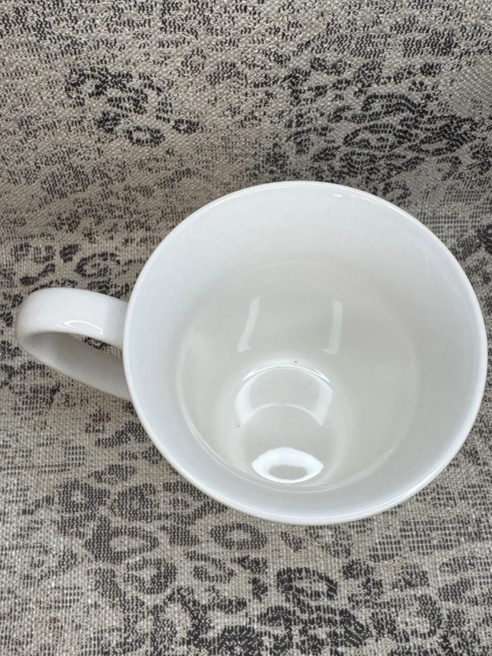 Martha Stewart French Cupboard Basketweave Embossed Pattern Coffee Mug Tea Mug
